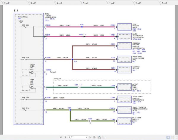 Ford EDGE 2019 Electrical Wiring Diagram 2