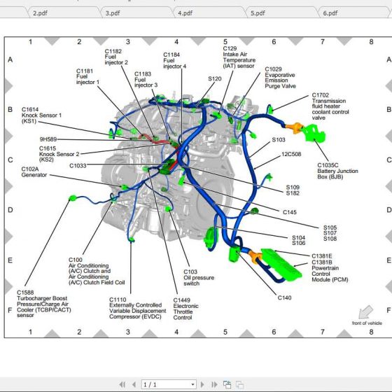 Ford Escape 2016 Engine 1.6L EcoBoost (132kW180PS) Sigma Repair Manual
