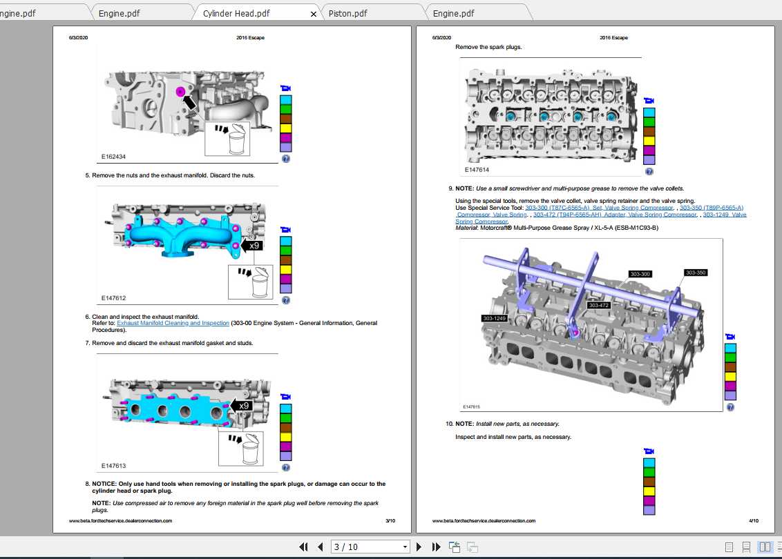 Ford Escape 2016 Engine 16L EcoBoost 132kW 180PS Sigma Repair Manual 3