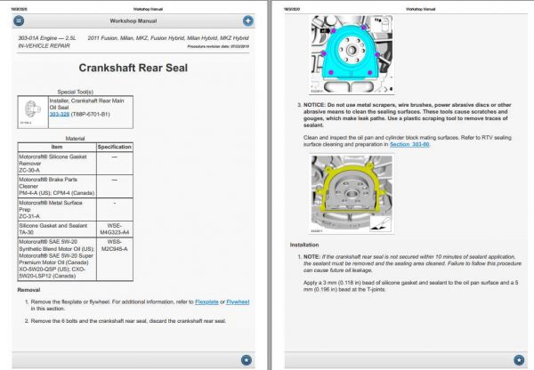 Ford Fusion Engine 2011 25L Repair Manual 2