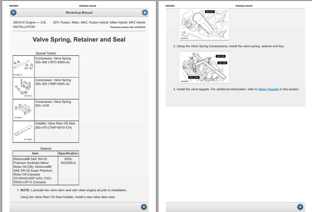 Ford Fusion Engine 2011 35L Repair Manual 2