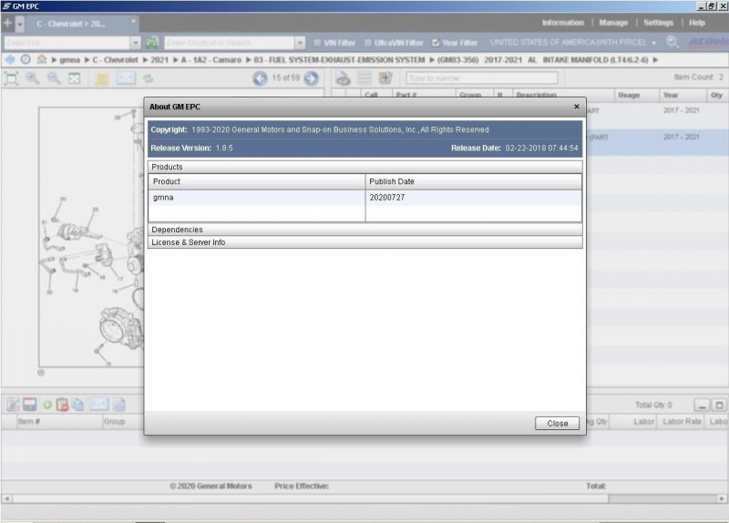 General Motors GMNA EPC 07.2020 Spare Parts Catalogue 1
