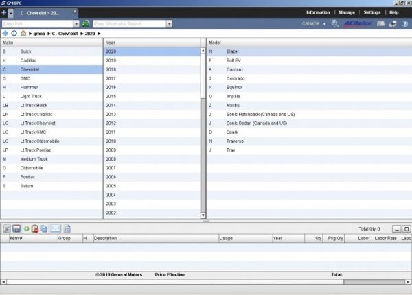 General Motors GMNA EPC 07.2020 Spare Parts Catalogue 3