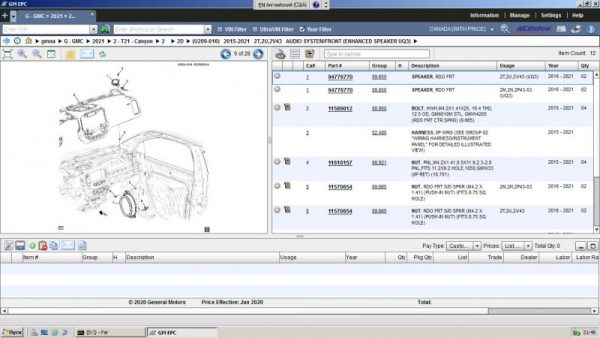 General Motors GMNA EPC 07.2020 Spare Parts Catalogue 6