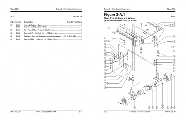 Genie GS 1530 GS 1930 PART N° 39529 Parts Manual 3