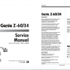 Genie Z 6034 Parts and Service Manuals 2