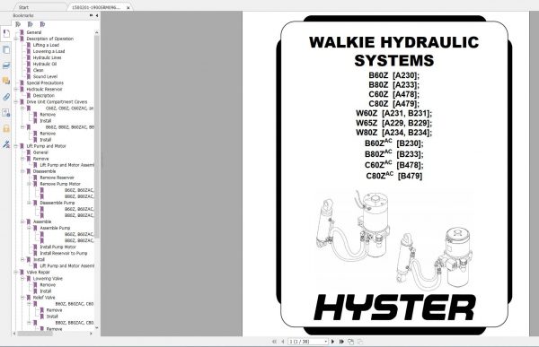 Hyster Forklift Claas 3 Electric Motor Hand Trucks Repair ManualsUpdated 11 7