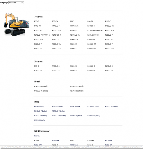 Hyundai CERES Heavy Equipment Service Manual Updated 112020 Offline DVD 2