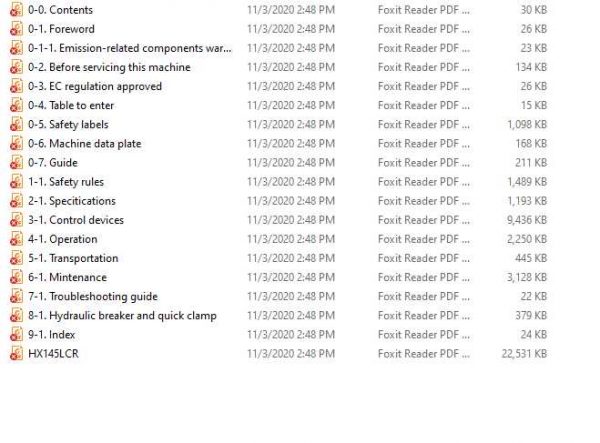 Hyundai Compact Excavator HX85A Operator Manual 1 1