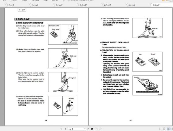 Hyundai Wheel Excavator R140W 7A Operator Manual 2