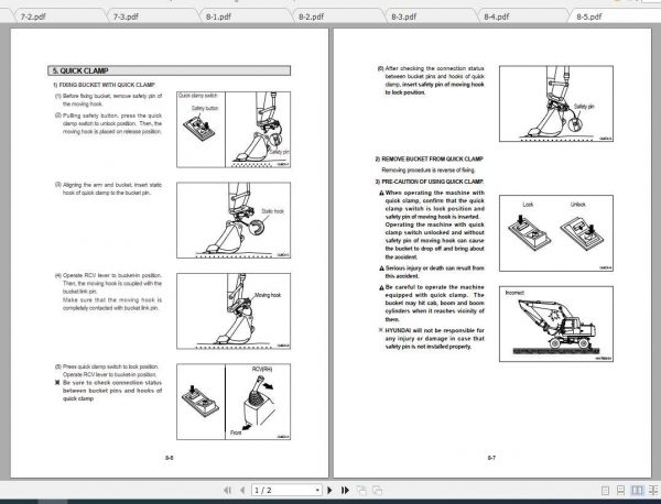 Hyundai Wheel Excavator R140W 7 Operator Manual 2