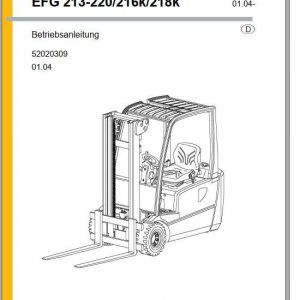 Jungheinrich Forklift EFG 213 220216K218K Operating Instructions52020309DE 1