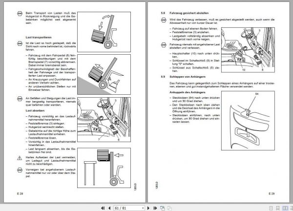 Jungheinrich Forklift EFG 213 220216K218K Operating Instructions52020309DE 3