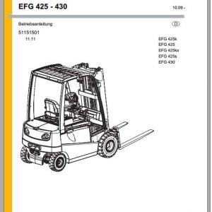 Jungheinrich Forklift EFG 425 430 Operating Instruction51151501DE 1