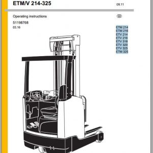 Jungheinrich Reach Truck ETM V 214 325 Operating Instructions51198768 1
