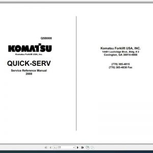 Komatsu Forklift QSB008 Service Manual 1