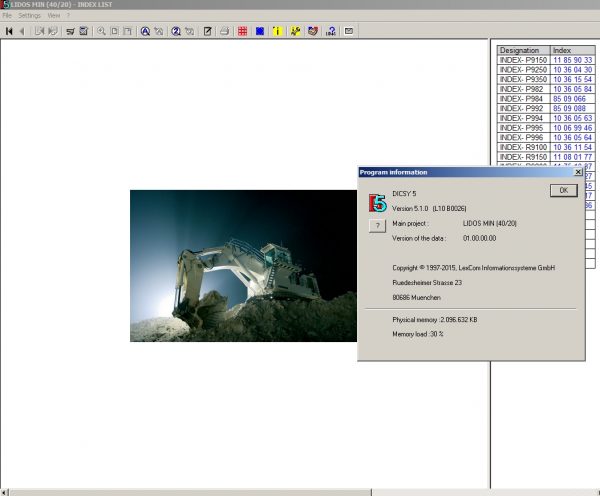 Liebherr Lidos EN Mining Truck Excavator 12.2020 Service Documentation Offline DVD 4