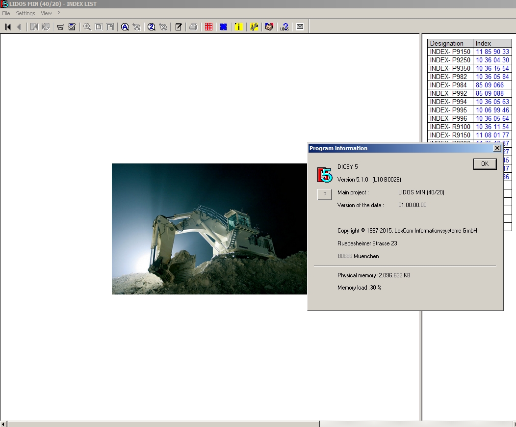 Liebherr Lidos EN Mining Truck Excavator 12.2020 Service Documentation Offline DVD 4