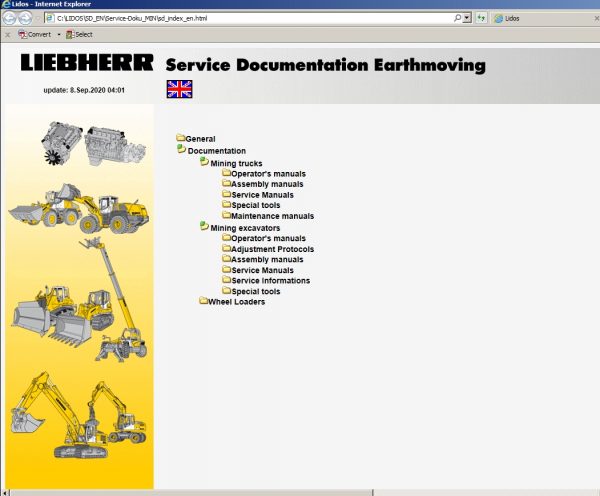 Liebherr Lidos EN Mining Truck Excavator 12.2020 Service Documentation Offline DVD 5