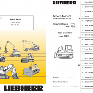 Liebherr Crawler Dozers PR 712 7522004 Service Manual