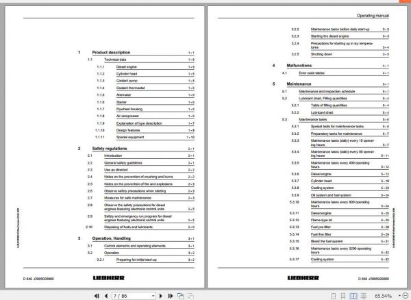 Liebherr Diesel Engine D846 Common Rail Operating Manual9739303 2