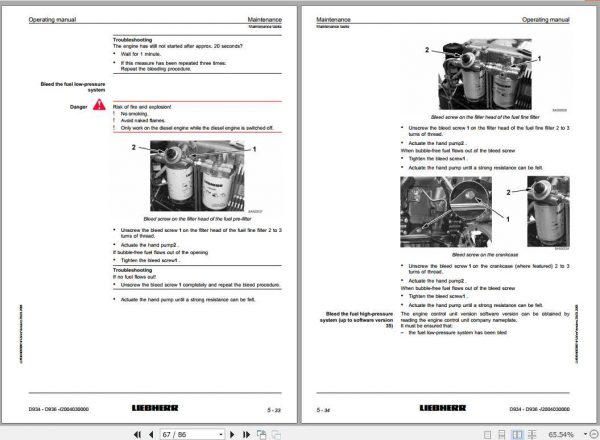 Liebherr Diesel Engine D934 D936 Operating Manual10115602 3