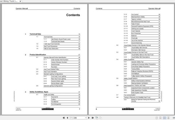 Liebherr Haul Truck T 264 537 Operators Manual05 2020 2