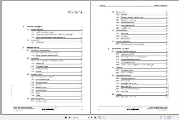 Liebherr Load Lift Hook LHA LHD HTA HTD Operators Manual07 2020 2