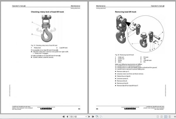 Liebherr Load Lift Hook LHA LHD HTA HTD Operators Manual07 2020 3