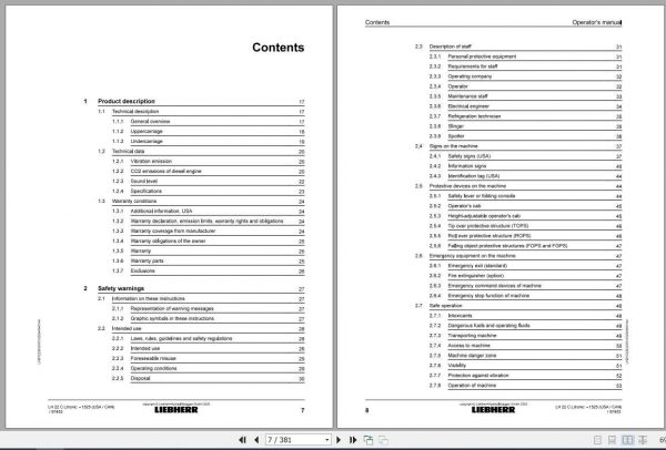 Liebherr Material Handling LH22 C US G60 D 4f 1525 97453 Operators Manual09 2020 2