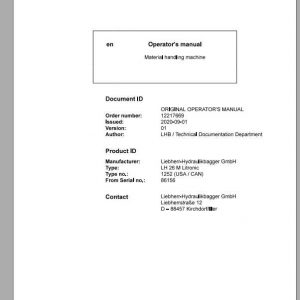 Liebherr Material Handling LH26 M US G60 D 4f 1252 86156 Operators Manual09 2020 1
