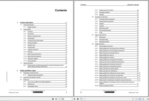 Liebherr Pipe Layer RL46 3A Operators Manual07 2020 2