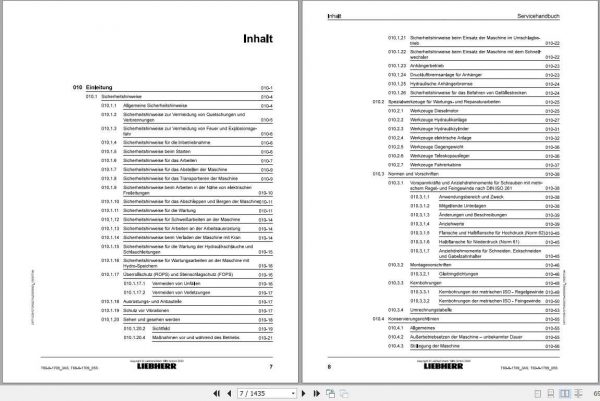 Liebherr Telescopic Handler T 60 9 1709 3AS 05S 20156 Service Manual10 2020DE 2