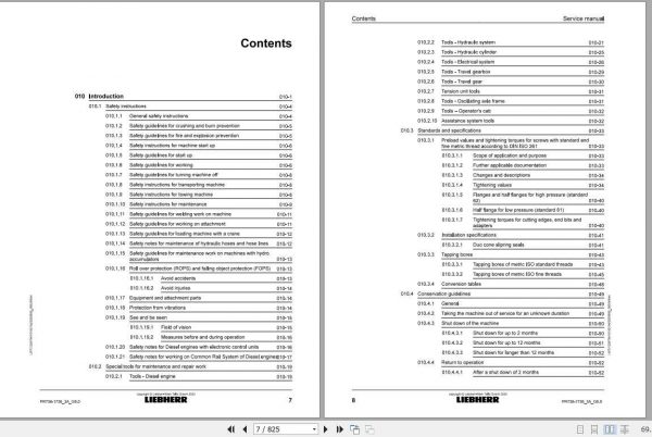 Liebherr Tractor Crawler Dozer PR 736 1736 3A G80 18372 Service Manual09 2020 2