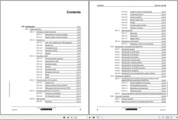 Liebherr Wheel Loader L507 G60 D 1578 Service Manual07 2020 2