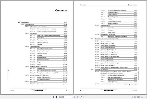 Liebherr Wheel Loader L518 G60 D 1664 Service Manual07 2020 2