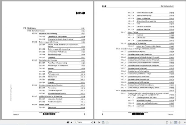 Liebherr Wheel Loader L526 G61 D 1753 Service Manual06 2020DE 2