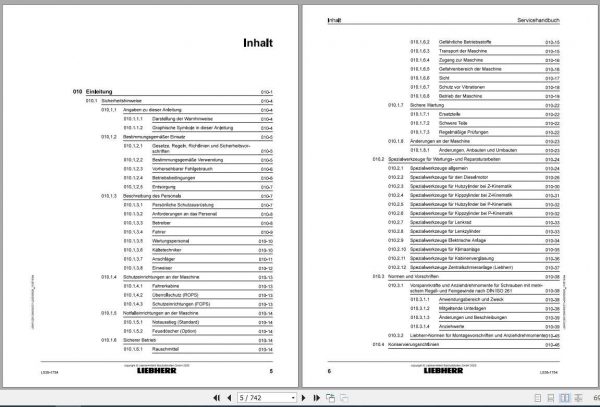 Liebherr Wheel Loader L538 G61 D 1754 Service Manual06 2020DE 2
