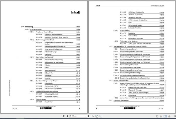Liebherr Wheel Loader L546 G61 D 1755 Service Manual06 2020DE 2