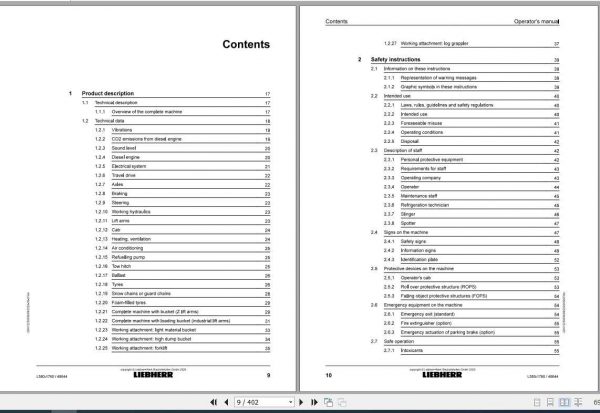 Liebherr Wheel Loader L580 G61 D 1760 48644 Operators Manuals09 2020 2