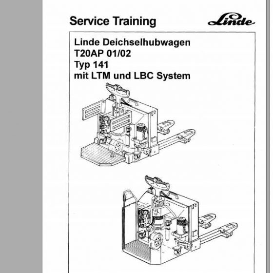 Linde Pallet Truck T20 T30 Typ 362 Service Training Manual_DE