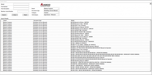 Massey Ferguson Tractor SA 11.2020 Parts Books and Workshop Manual 2