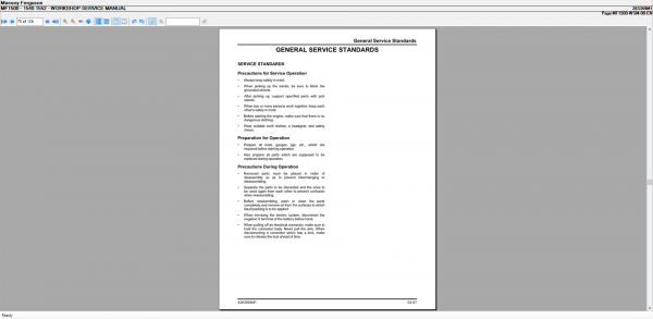 Massey Ferguson Tractor SA 11.2020 Parts Books and Workshop Manual 7