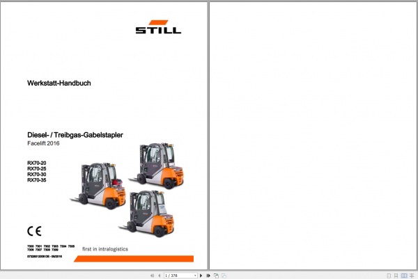 STILL STED Forklift 213 GB PDF Update 2020 Workshop Manual Wiring Diagram Error Code Part Manual Full DVDDeutsch 4