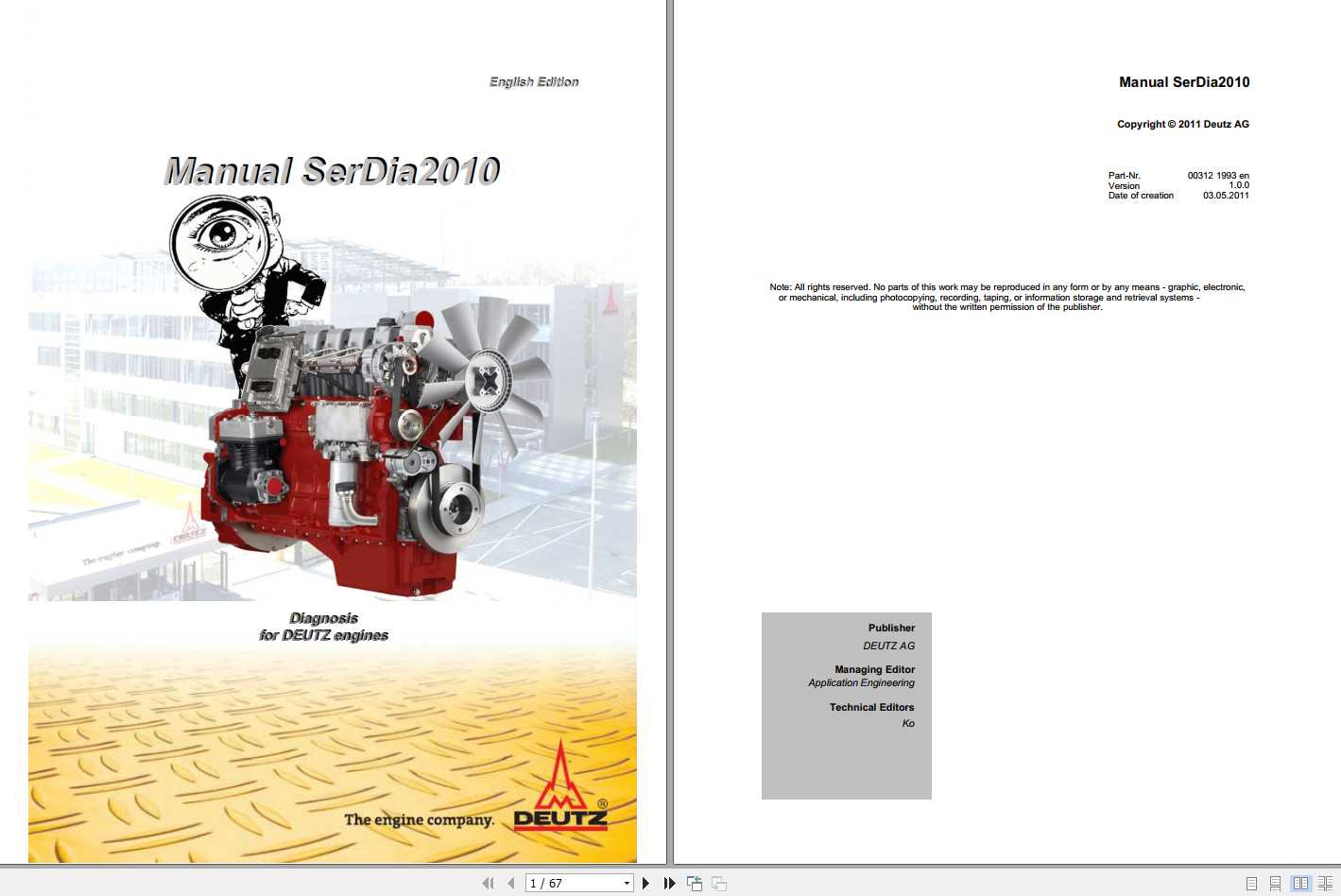 Still DEUTZ Engine SerDia 2010 Workshop Manual 1