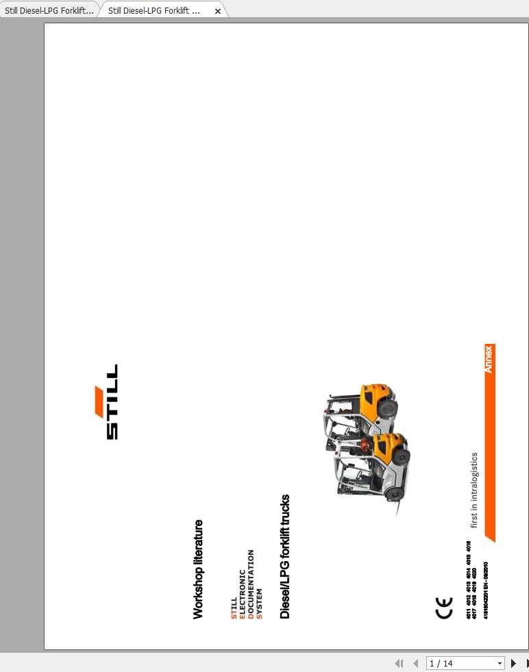 Still Diesel LPG Forklift RC40 Electrial Hydraulic Schematic 1