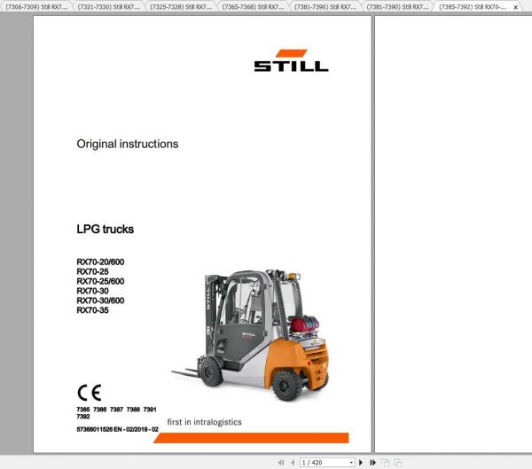Still Diesel LPG Forklift RX70 20 35 Original Instructions 1