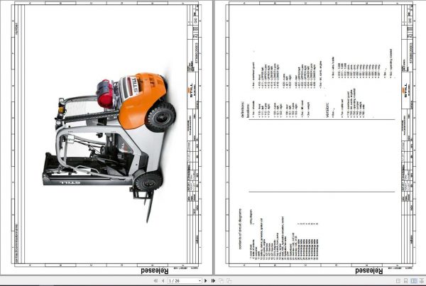 Still Diesel LPG Forklift RX70 Electrial Hydraulic Schematic 1