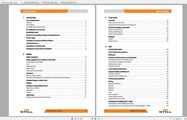 Still Double Pallet Stacker EXD20 EXD SF20 Original Instructions 2