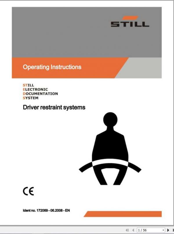 Still Driver Restraint Systems Operating Instructions 1 1